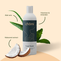 Chomi Pets - Hond - Kat - Coat Tonic -Schilferige huid - 200 ml - Glans - Veerkracht - Droogshampoo - Alcoholvrij