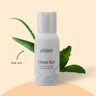 Chomi Pets - Hond &amp; Kat - Clean Ear - 50ml - Oren reiniger - Natuurlijke ingredi&euml;nten - Alo&euml; Vera