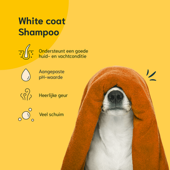 Chomi Pets - Hond &amp; Kat - White Coat Shampoo - 200ml - Witte vacht shampoo - Natuurlijke ingredi&euml;nten