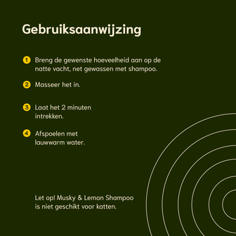 Chomi Pets - Dog Musky &amp; Lemon Shampoo - 200ml - Kortharige honden - Bescherming tegen vlooien - DE version