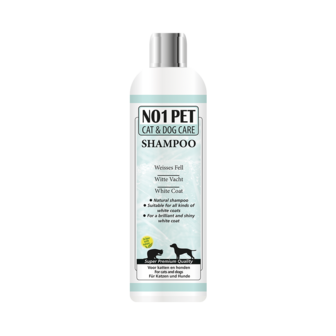 witte vacht shampoo voor hond en kat no1pet