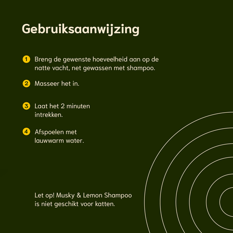 Chomi Pets - Dog Musky & Lemon Shampoo - 200ml - Kortharige honden - Bescherming tegen vlooien - DE version