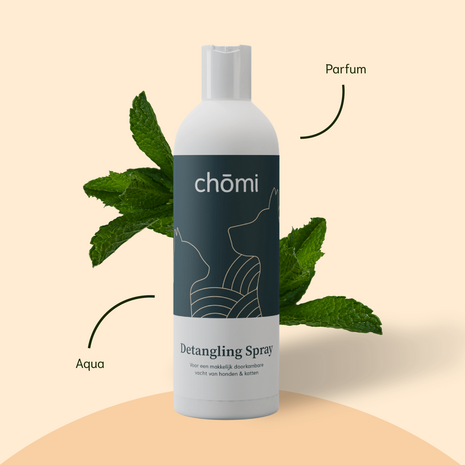 Chomi Pets - Hond & Kat - klitten Spray - Detangling - 200ml -  langharige vachten - Milde geur - Glansspray