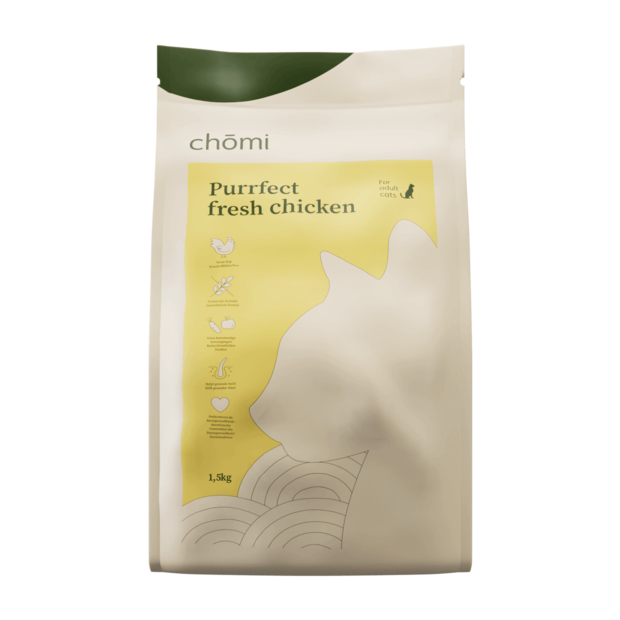 Chomi Pets - Kip - 3 KG - Kattenvoer Droogvoer - Katten brokken - Met Biologische Ingredi&euml;nten - Voor een Gezonde Vacht