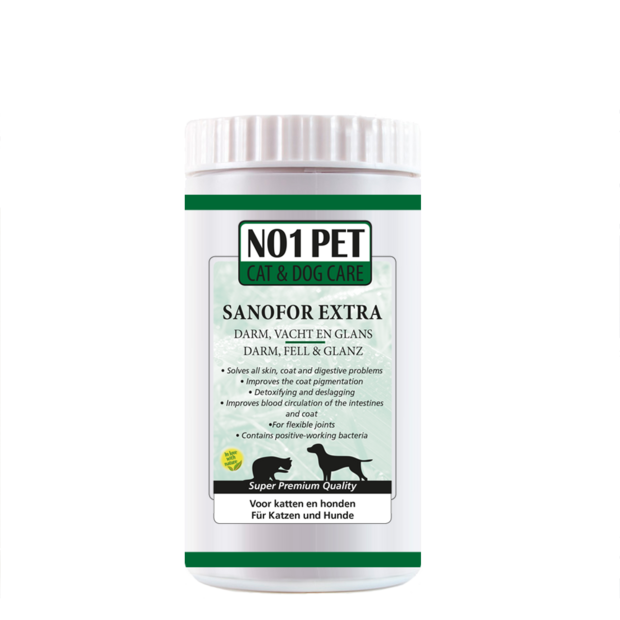 Sanofor - voedingssupplement voor uw Hond of Kat - gezonde vacht en darm - 500 ML -  probiotica - verbeterende spijsvertering - gewichtsproblemen hond