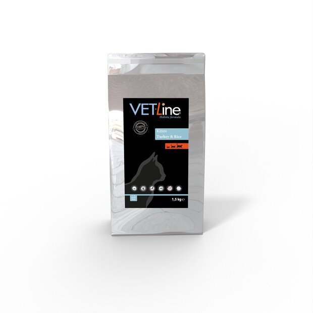 Vetline - Kitten - droogvoer 10KG - Kalkoen en Rijst