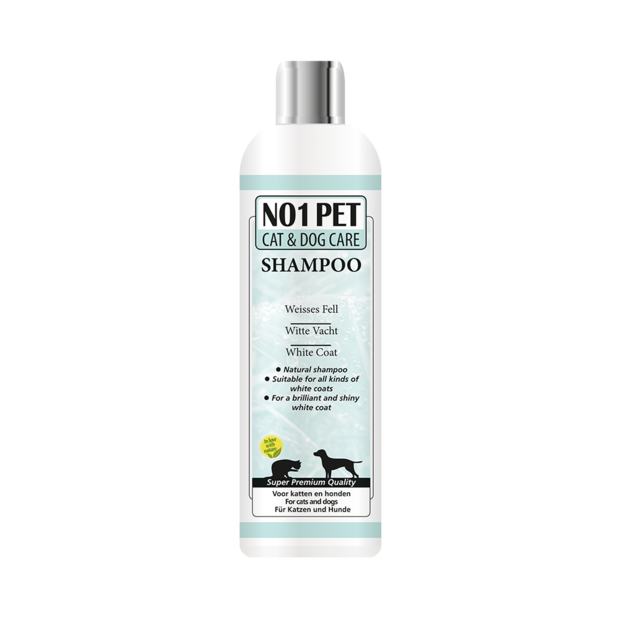 witte vacht shampoo voor hond en kat no1pet